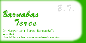 barnabas tercs business card